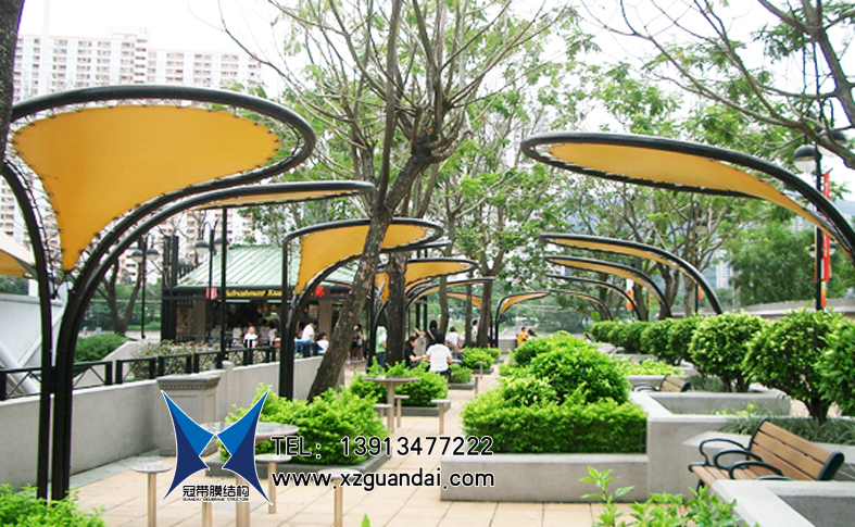 杭州公园膜结构小品走廊
