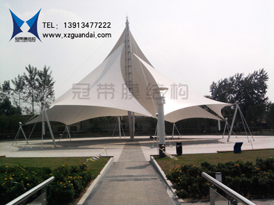 江苏新沂迎宾广场膜结构景观工程（1000平方米）